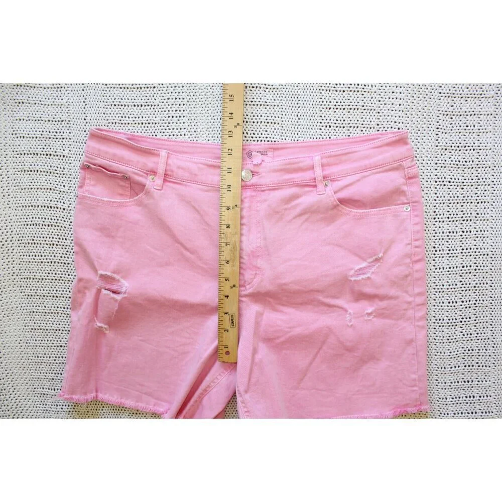 Candace Cameron Bure Pink women's short Size 16 summer high waist Distressed